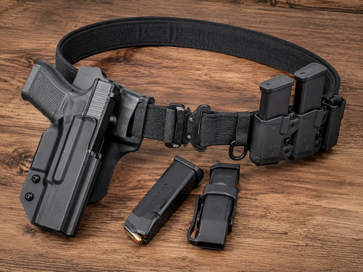 OWB holster and magazine pouches for Practical Pistol course at BZ Academy in Poland