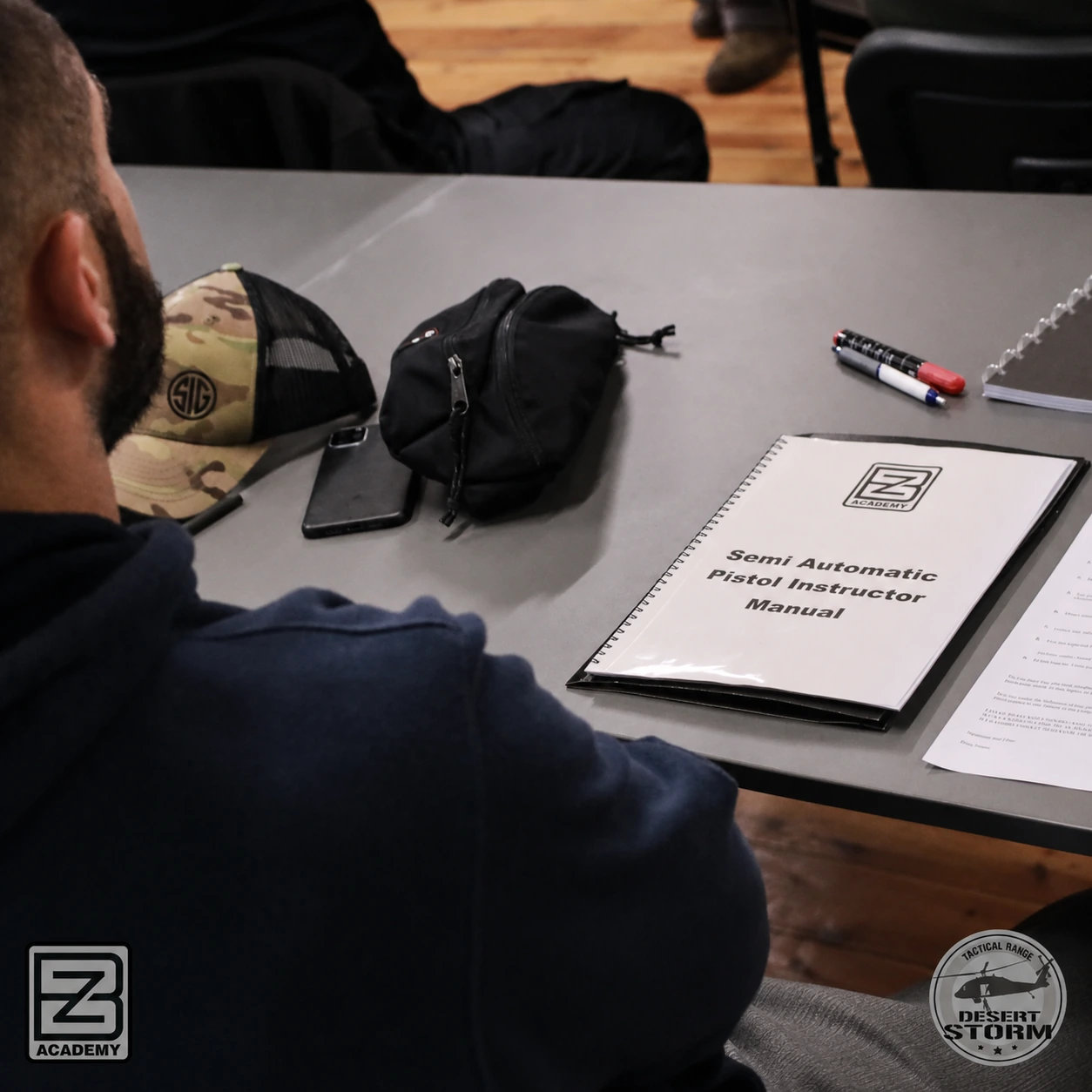 Pistol Instructor Course students practising coaching and range commands at BZ Academy in Poland