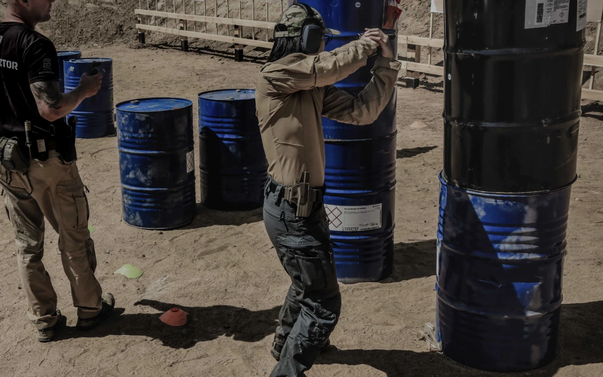C.A.R Center Axis Relock movement-based pistol training drill at BZ Academy in Poland