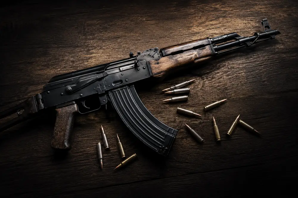 AK-47 rifle used during Combined Firearms Course Level 1 at BZ Academy in Poland