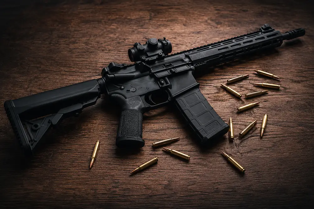 AR-15 rifle used during Combined Firearms Course Level 1 at BZ Academy in Poland