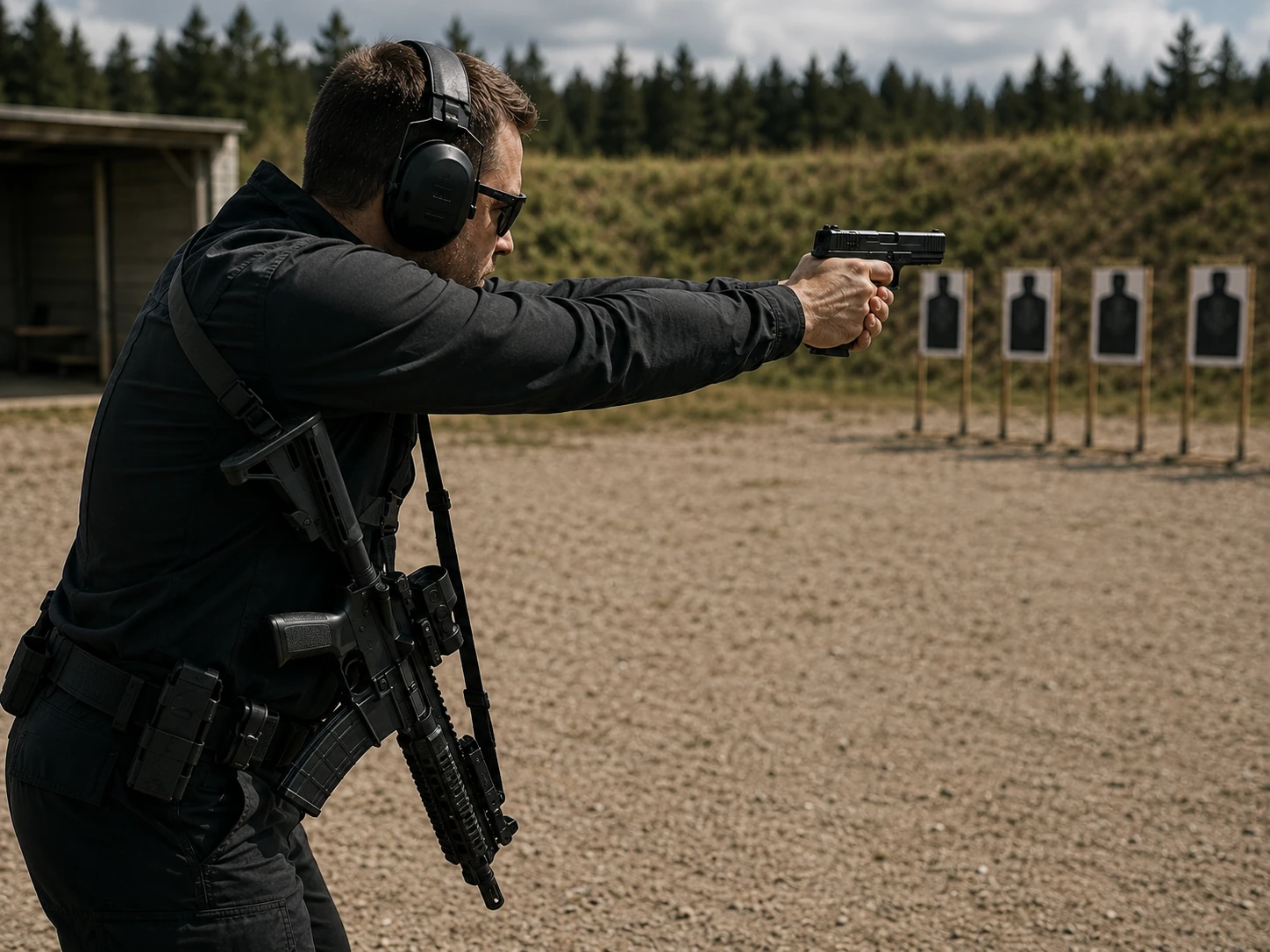 Combined Firearms Course Level 2 weapon transition training at BZ Academy in Poland