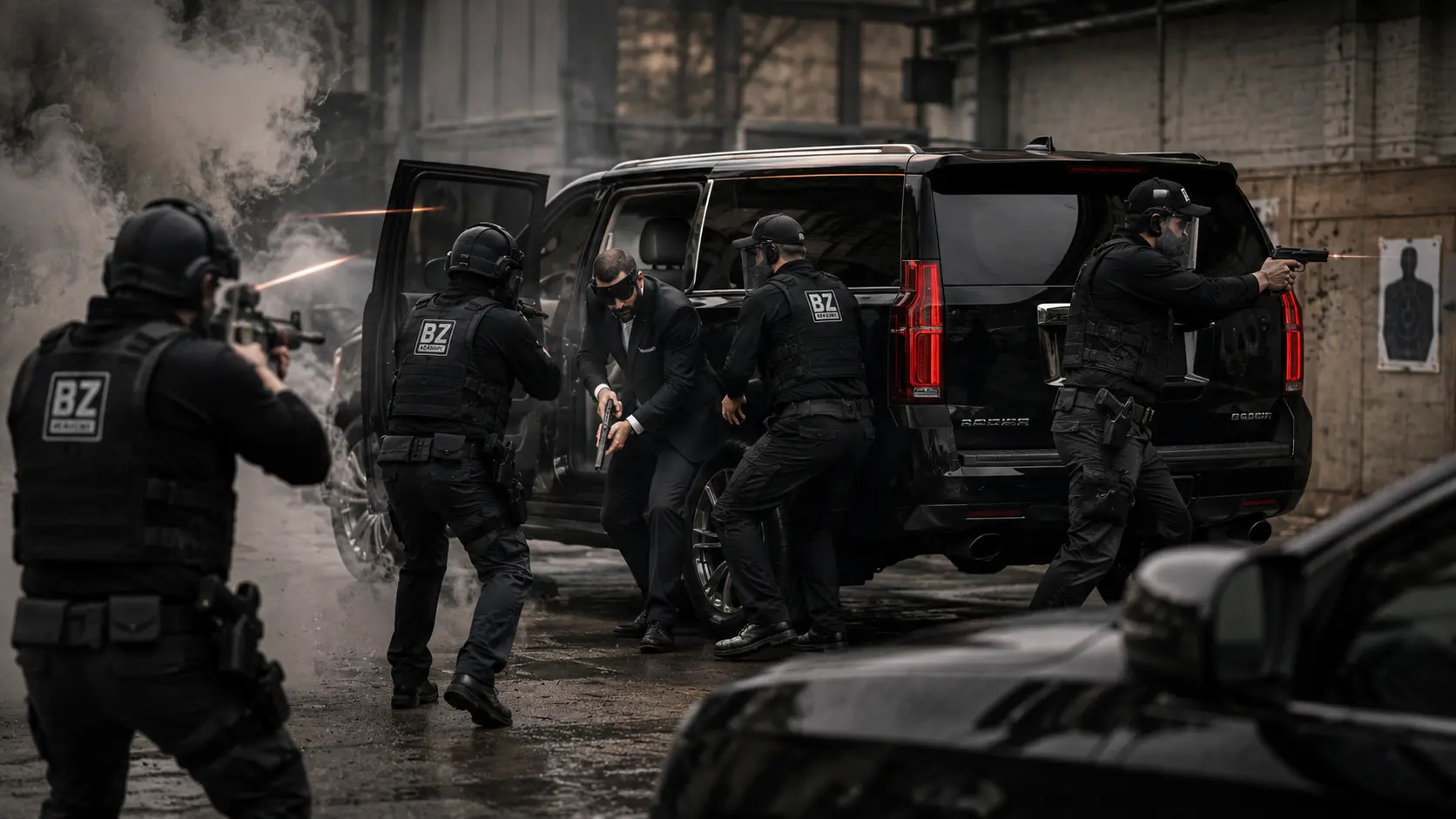 VIP protection real life scenarios with FX Simunition at BZ Academy in Poland