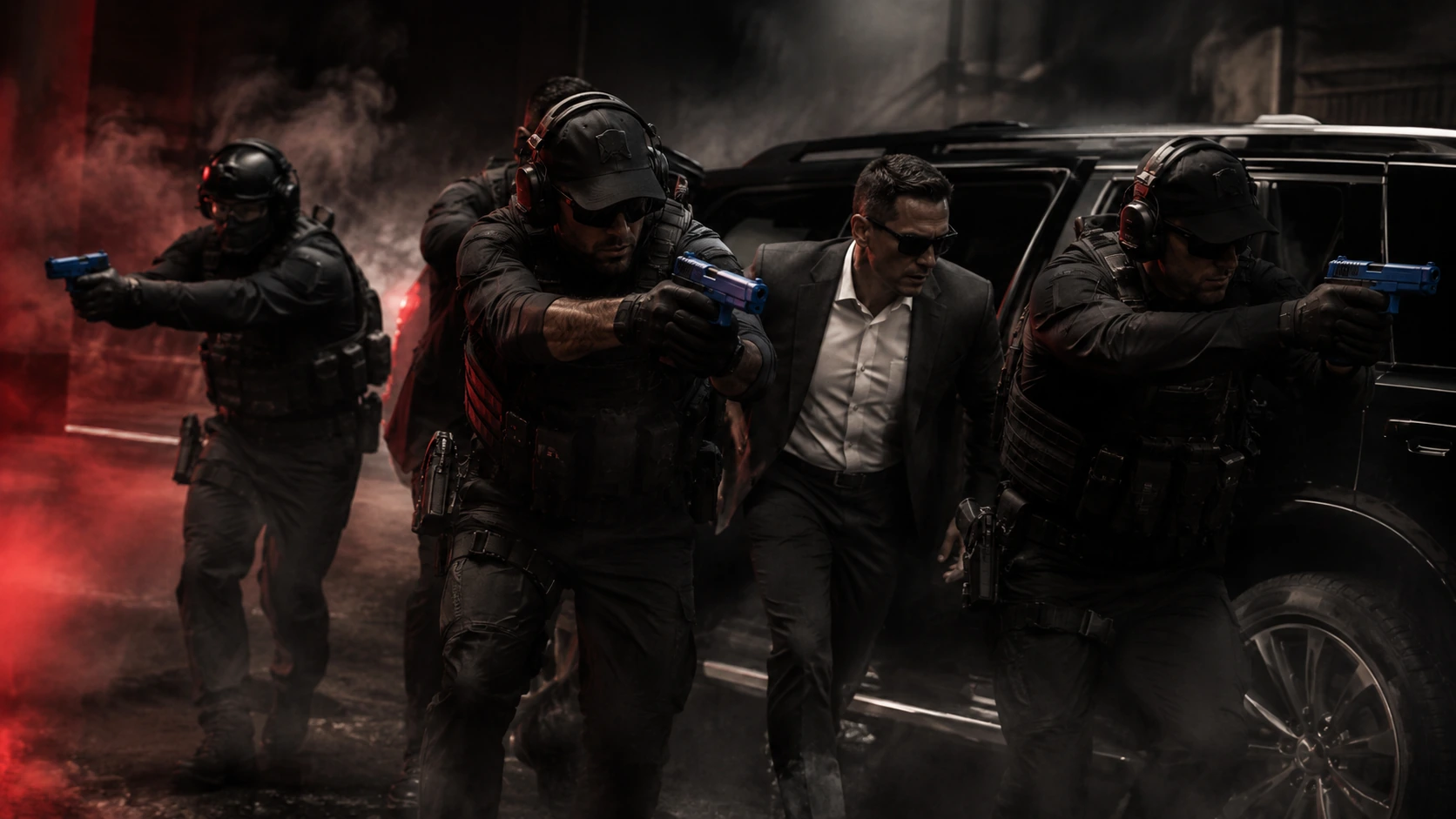 VIP protection scenario test with FX Simunition at BZ Academy in Poland