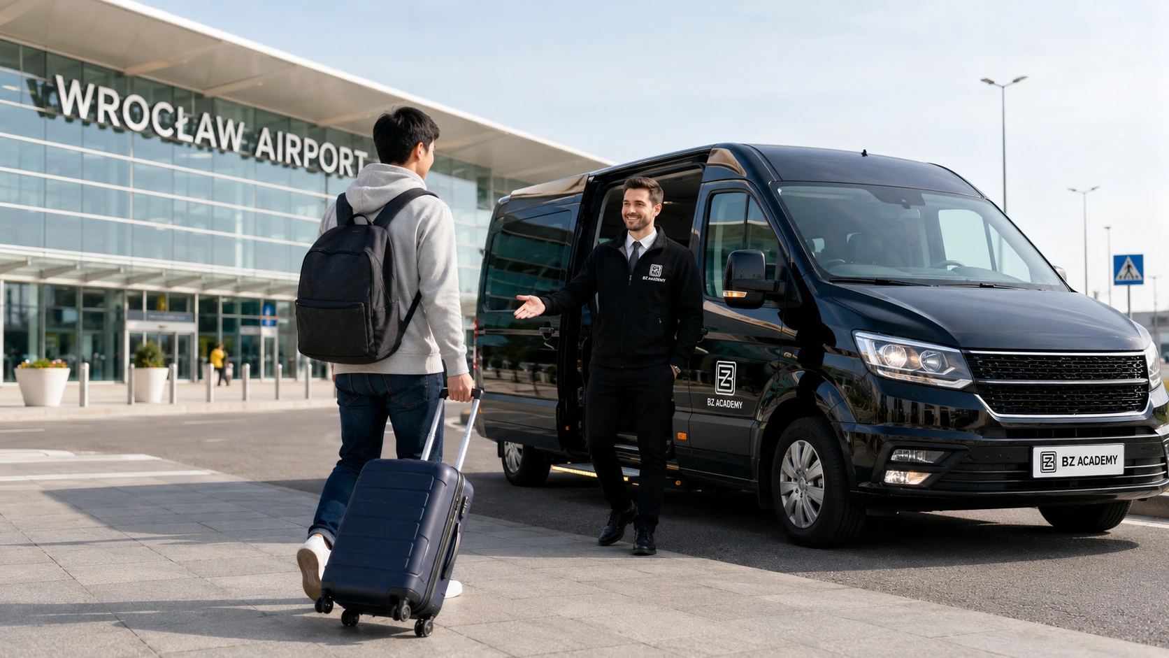 Airport pickup organised for BZ Academy students arriving in Poland