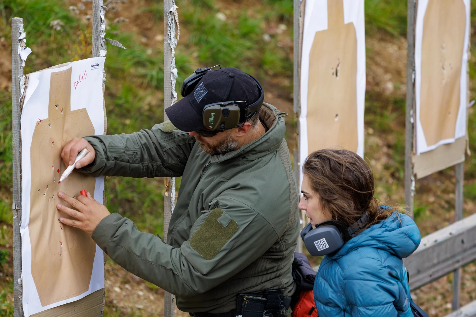 Target analysis during private firearms training at BZ Academy in Poland