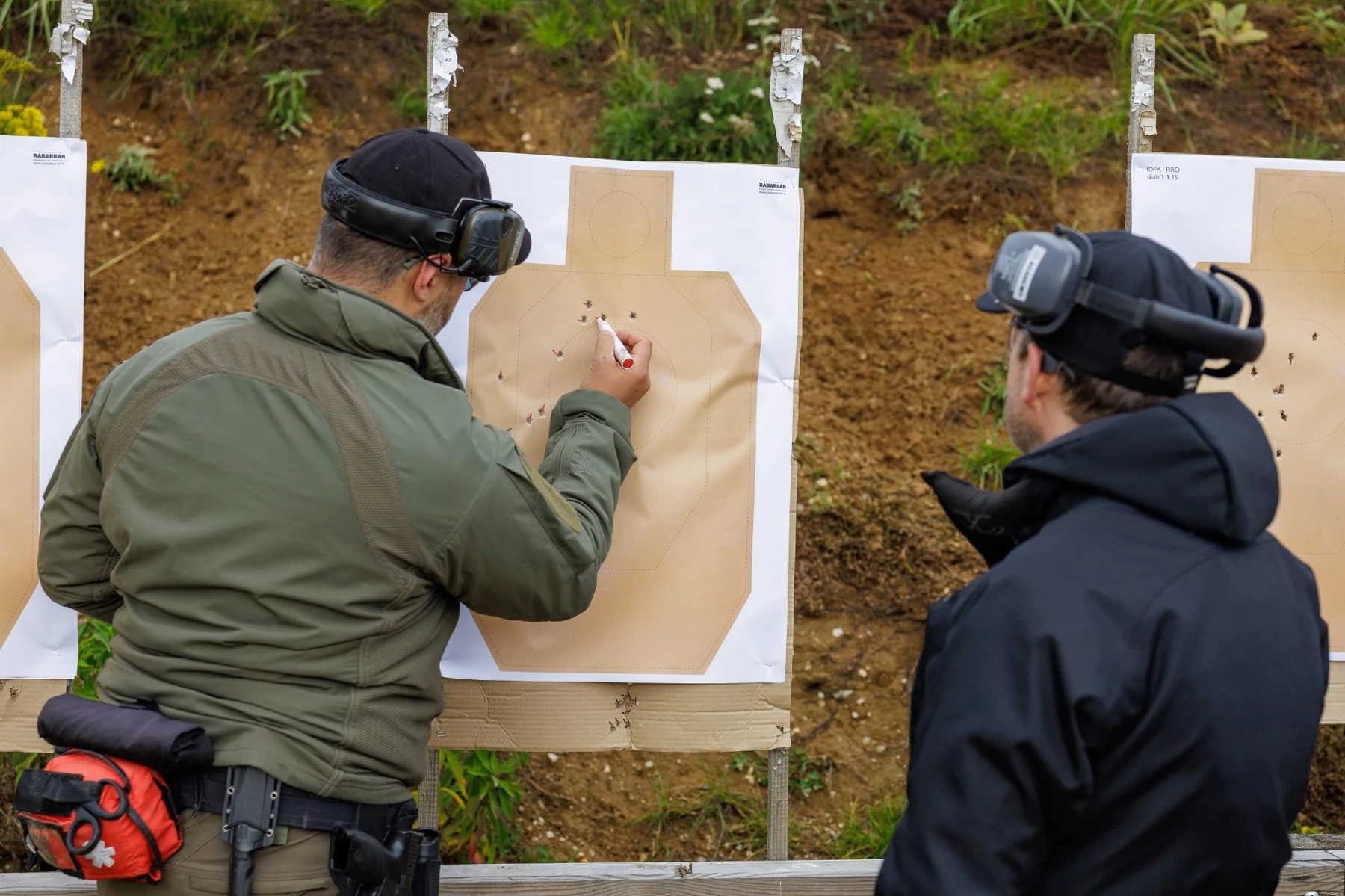 Shot placement review during private training at BZ Academy in Poland