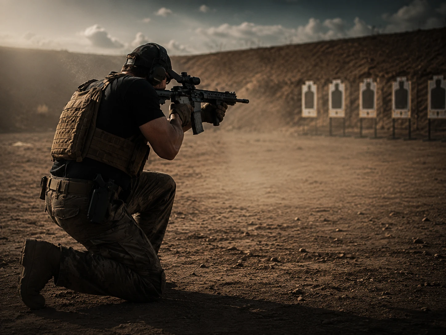 Kneeling and positional rifle training