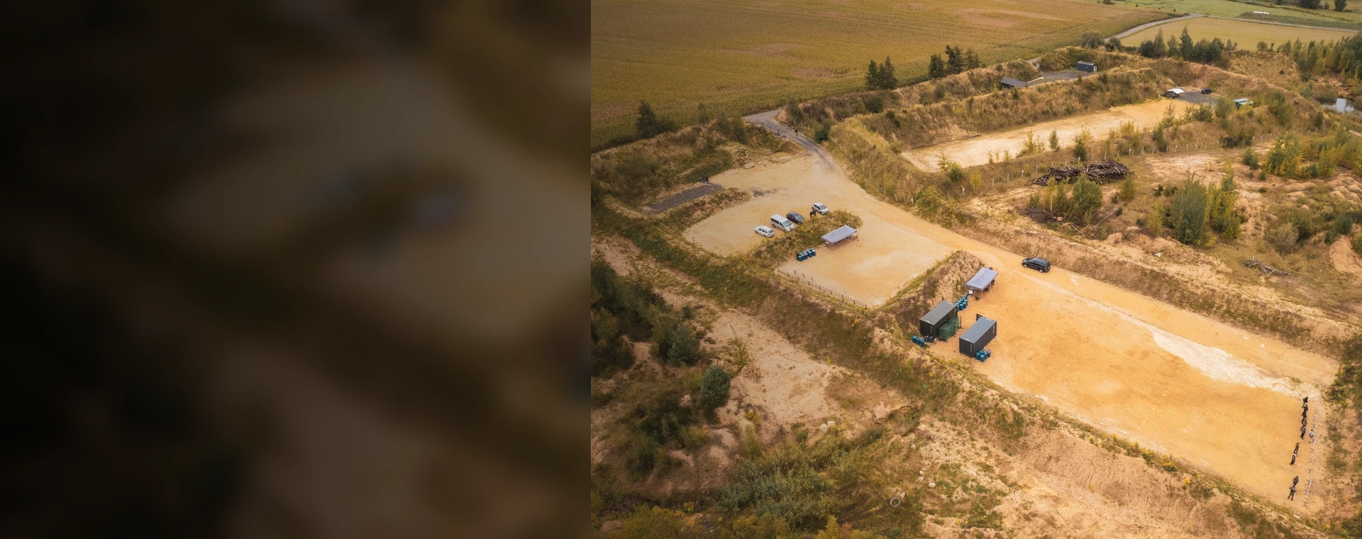 BZ Academy Desert Storm Range aerial view in Lower Silesia Poland