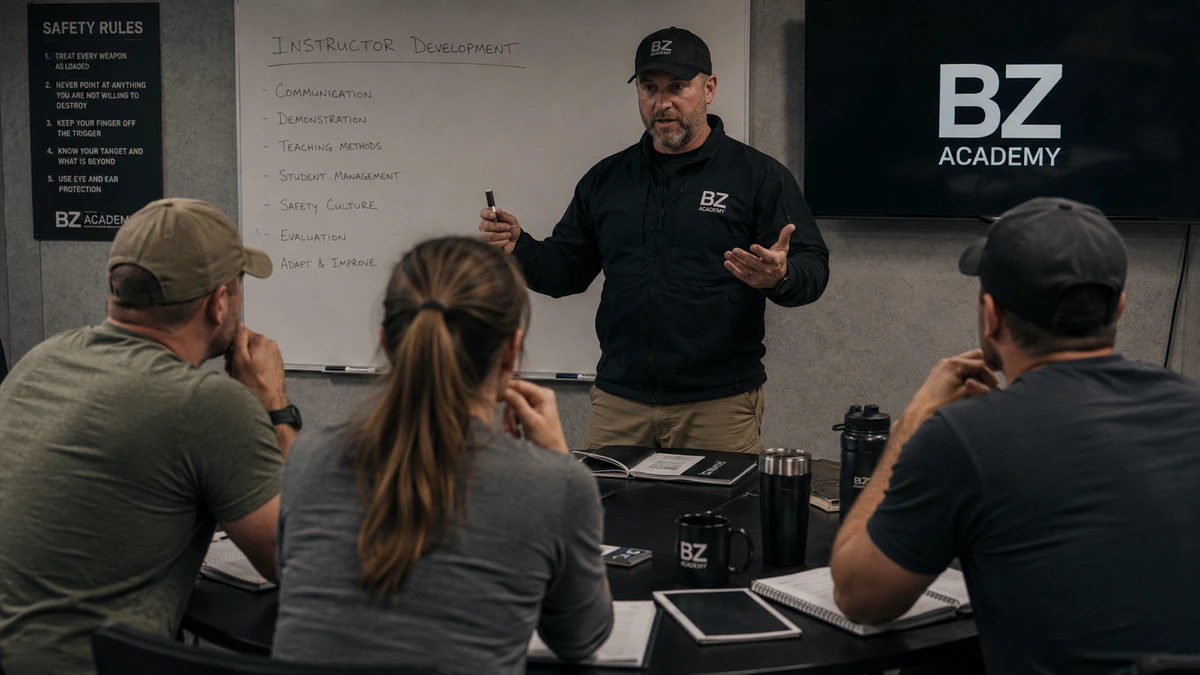 BZ Academy instructor course classroom session in Poland