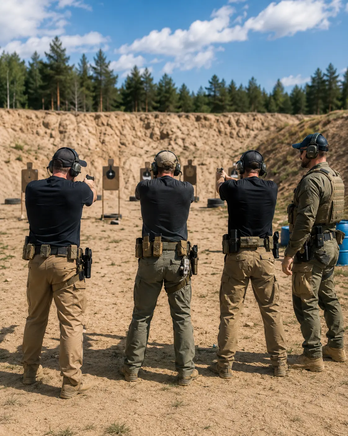 BZ Academy students training on the shooting range in Poland